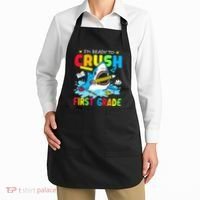 Im Ready To Crush 1st Grade Shark Back To School Apron thumb 2