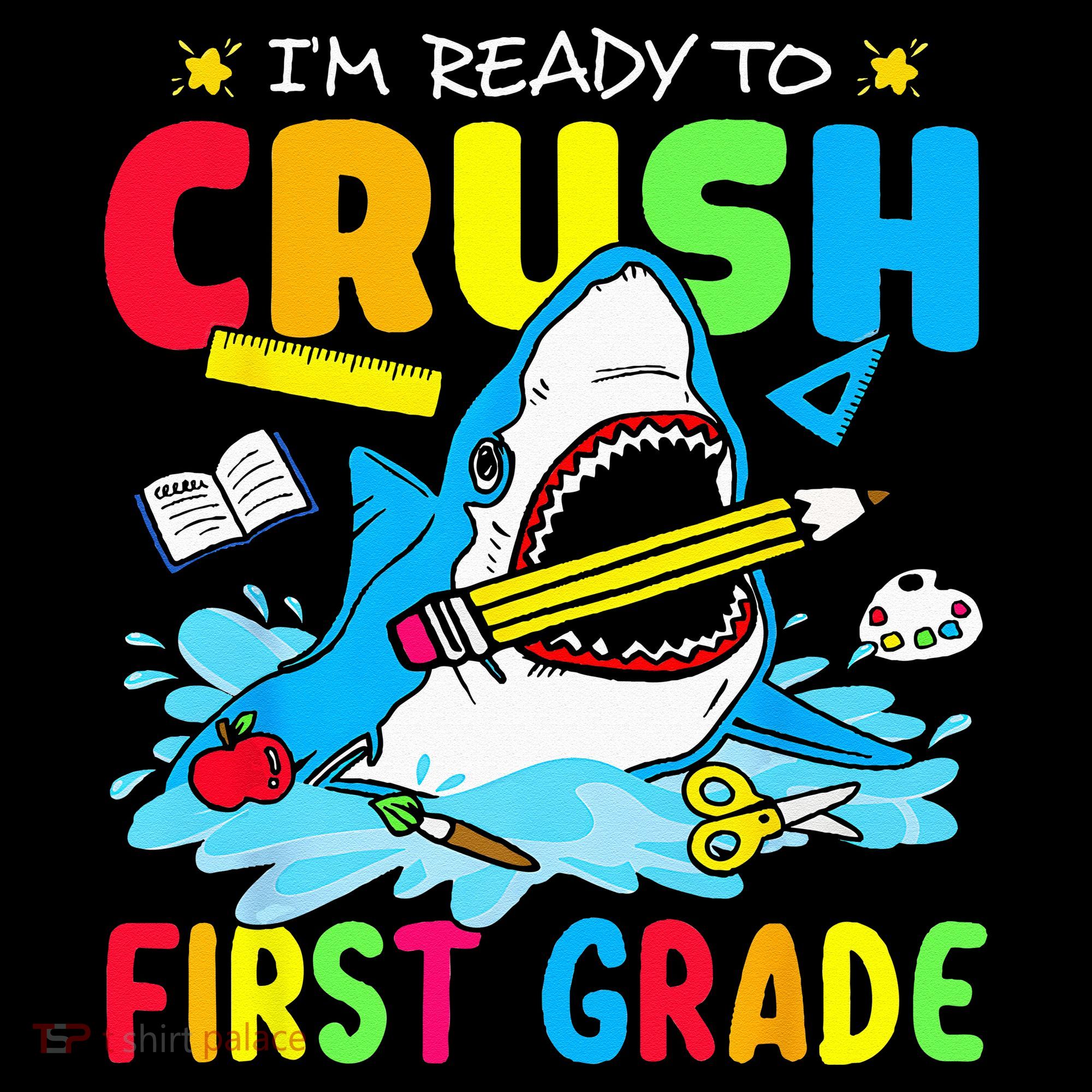Im Ready To Crush 1st Grade Shark Back To School Women's Hoodie