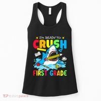 Im Ready To Crush 1st Grade Shark Back To School Women's Tank Top thumb 0
