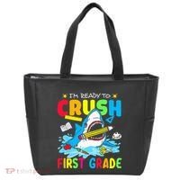 Im Ready To Crush 1st Grade Shark Back To School Tote Bag thumb 0