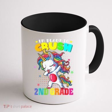 Im Ready To Crush Second Grade Cute Unicorn Back To School Coffee Mug back