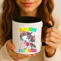 Im Ready To Crush Second Grade Cute Unicorn Back To School Coffee Mug thumb 3