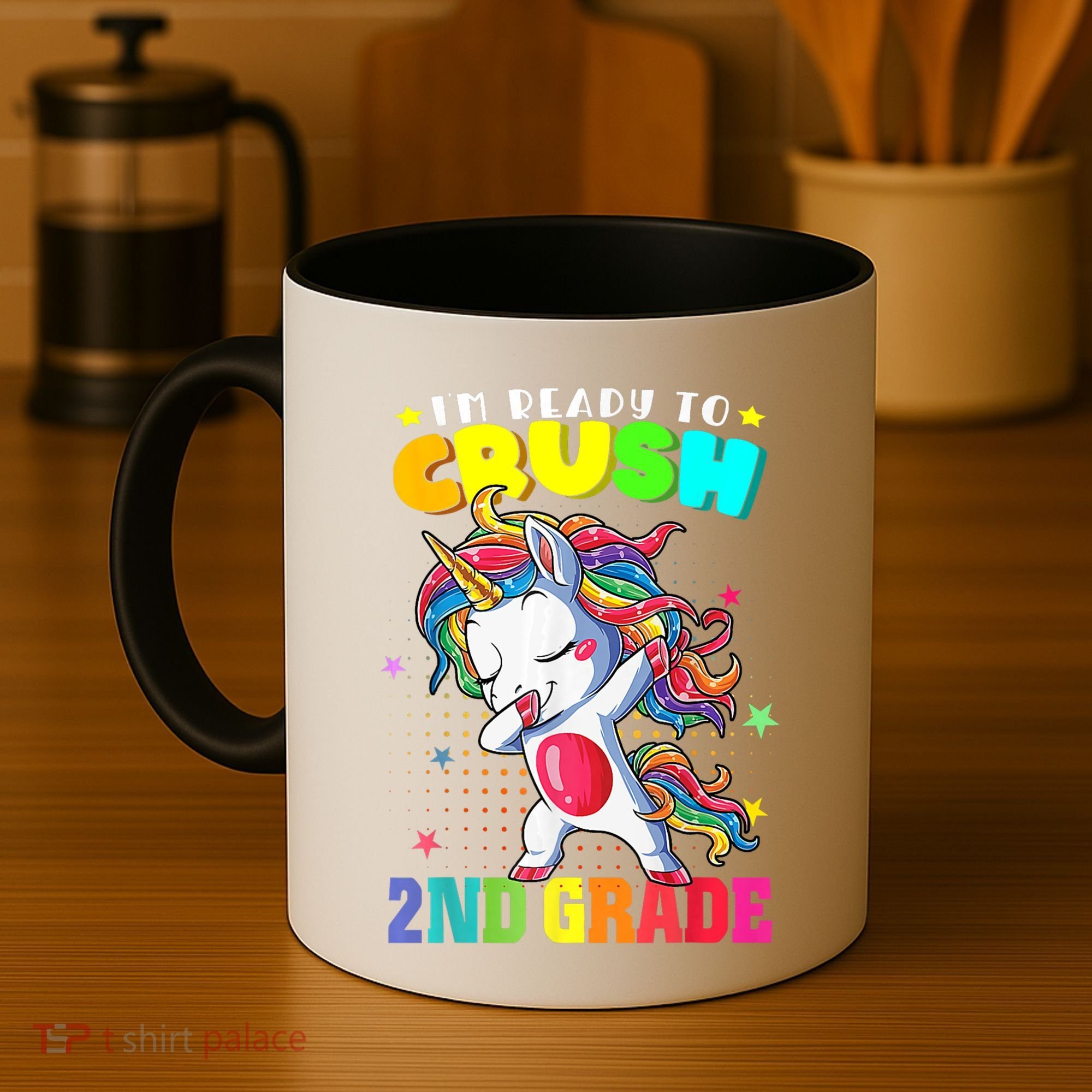 Im Ready To Crush Second Grade Cute Unicorn Back To School Coffee Mug