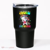 Im Ready To Crush Second Grade Cute Unicorn Back To School Tumbler thumb 0