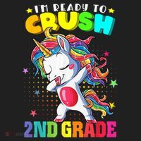 Im Ready To Crush Second Grade Cute Unicorn Back To School Tumbler thumb 3