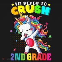 Im Ready To Crush Second Grade Cute Unicorn Back To School Ornament thumb 1