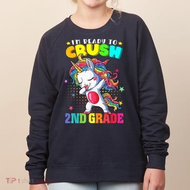 Im Ready To Crush Second Grade Cute Unicorn Back To School Women's Sweatshirt