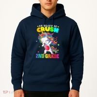 Im Ready To Crush Second Grade Cute Unicorn Back To School Hoodie thumb 2