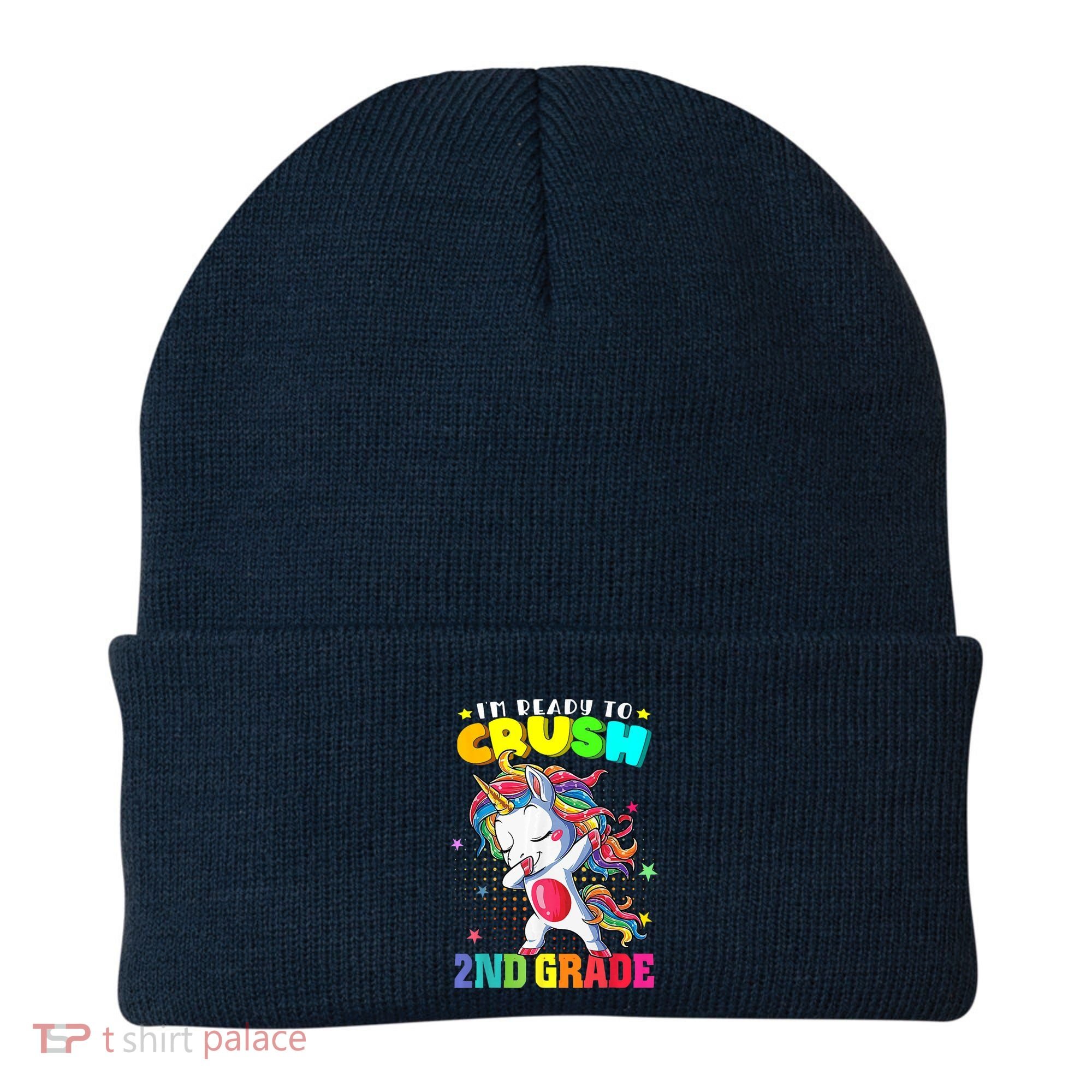Im Ready To Crush Second Grade Cute Unicorn Back To School Beanie