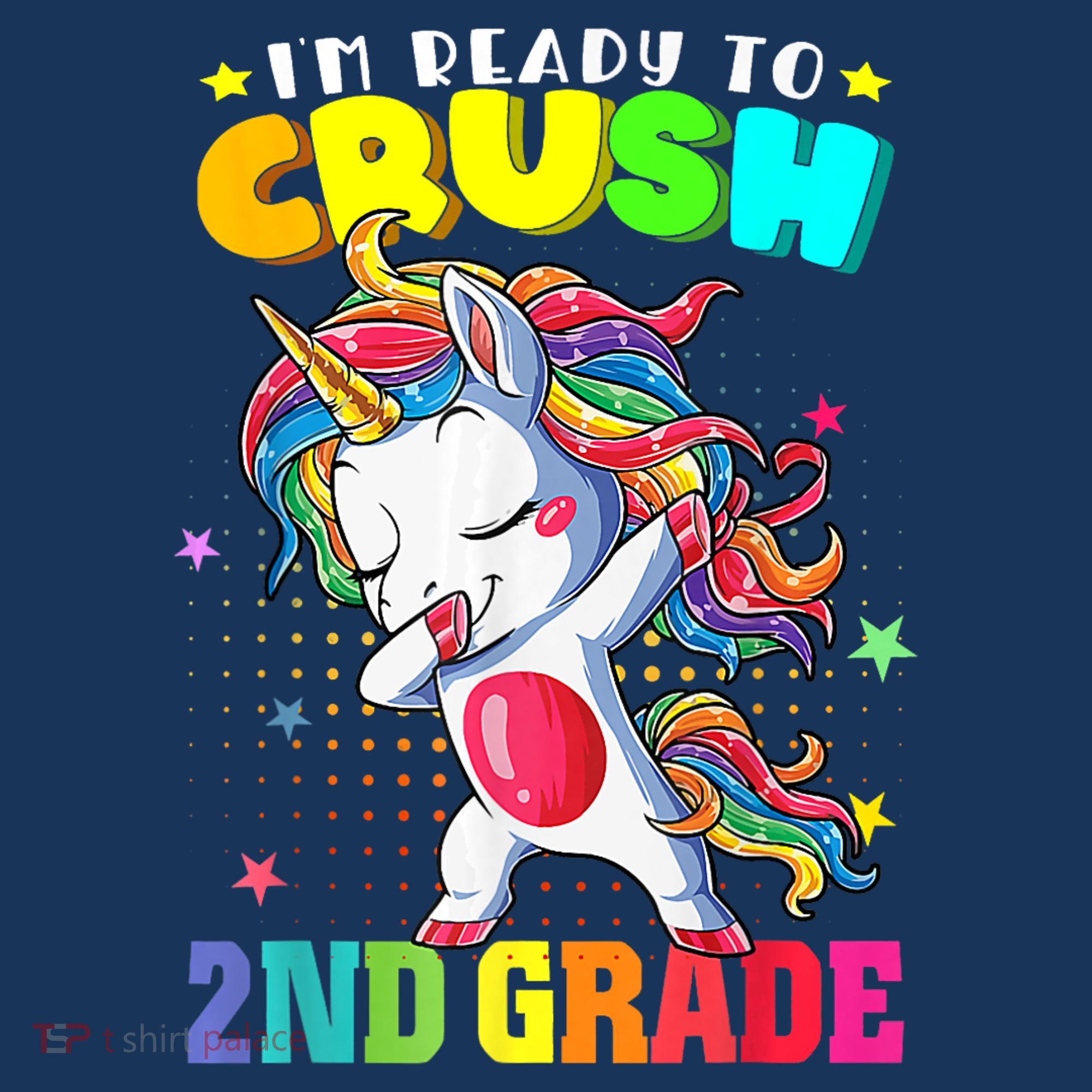 Im Ready To Crush Second Grade Cute Unicorn Back To School Coaster