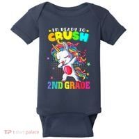 Im Ready To Crush Second Grade Cute Unicorn Back To School Baby Bodysuit thumb 0