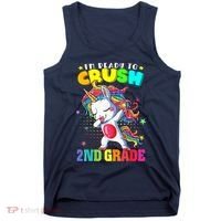 Im Ready To Crush Second Grade Cute Unicorn Back To School Tank Top thumb 0