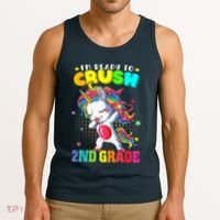 Im Ready To Crush Second Grade Cute Unicorn Back To School Tank Top thumb 3