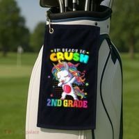 Im Ready To Crush Second Grade Cute Unicorn Back To School Golf Towel thumb 2