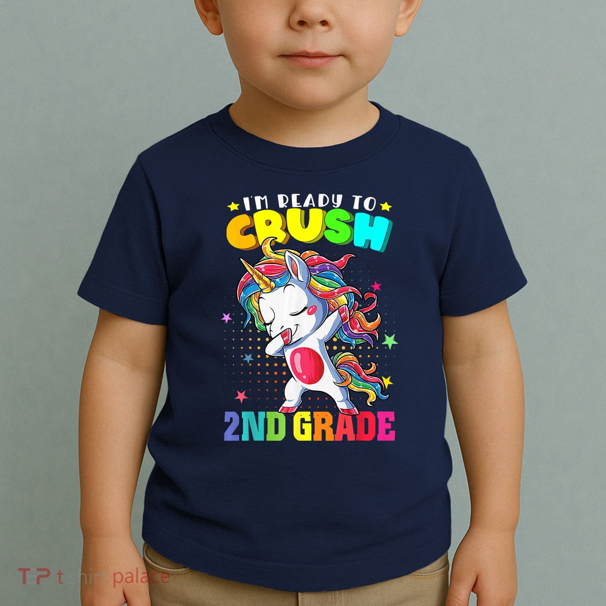 Im Ready To Crush Second Grade Cute Unicorn Back To School Toddler T-Shirt