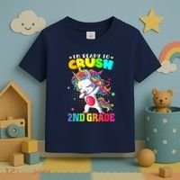 Im Ready To Crush Second Grade Cute Unicorn Back To School Toddler T-Shirt thumb 3