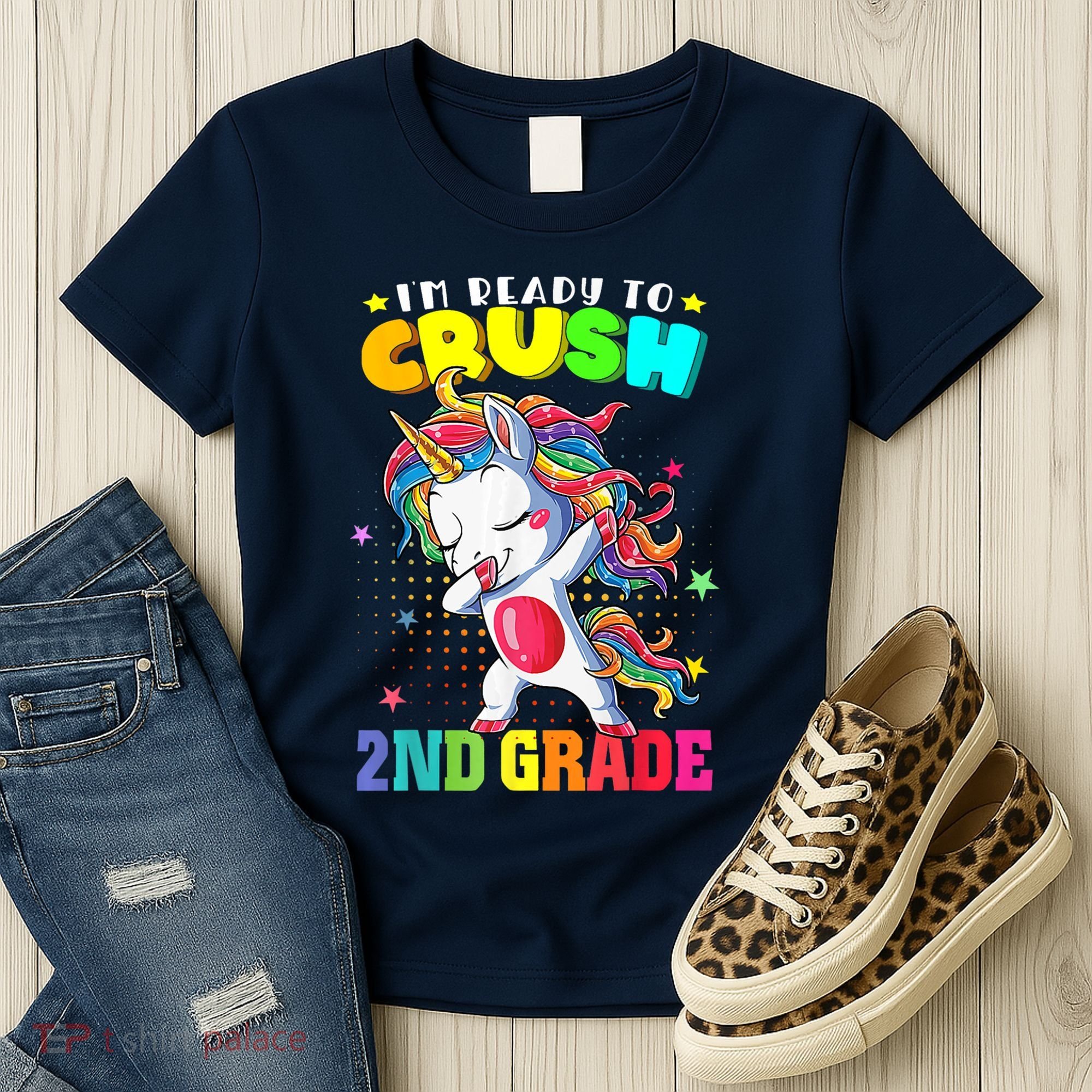 Im Ready To Crush Second Grade Cute Unicorn Back To School Women's T-Shirt
