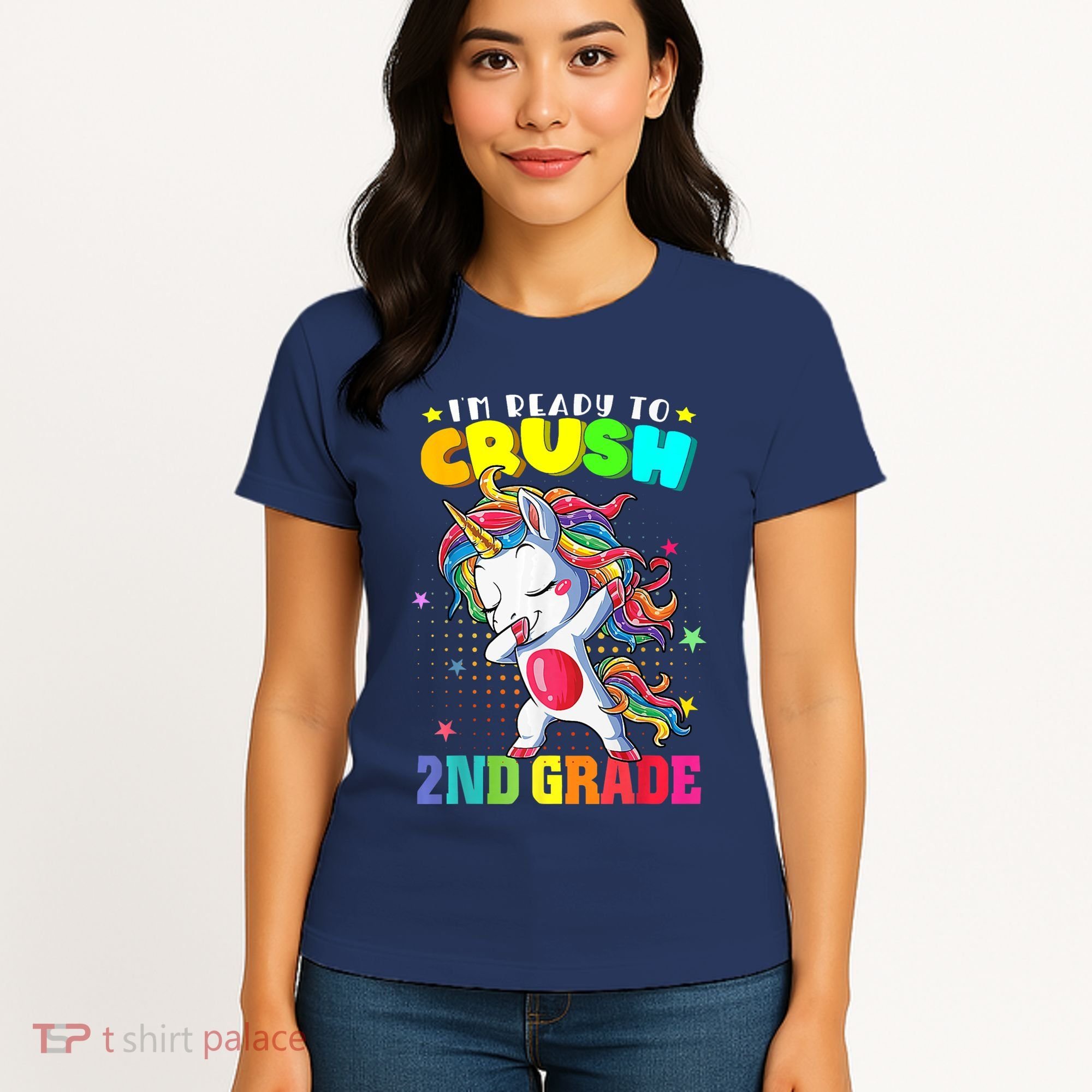Im Ready To Crush Second Grade Cute Unicorn Back To School Women's T-Shirt