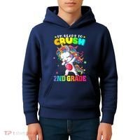 Im Ready To Crush Second Grade Cute Unicorn Back To School Kids Hoodie thumb 4