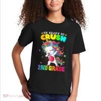 Im Ready To Crush Second Grade Cute Unicorn Back To School Kids T-Shirt thumb 2
