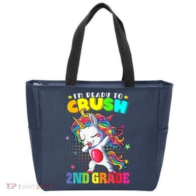 Im Ready To Crush Second Grade Cute Unicorn Back To School Tote Bag
