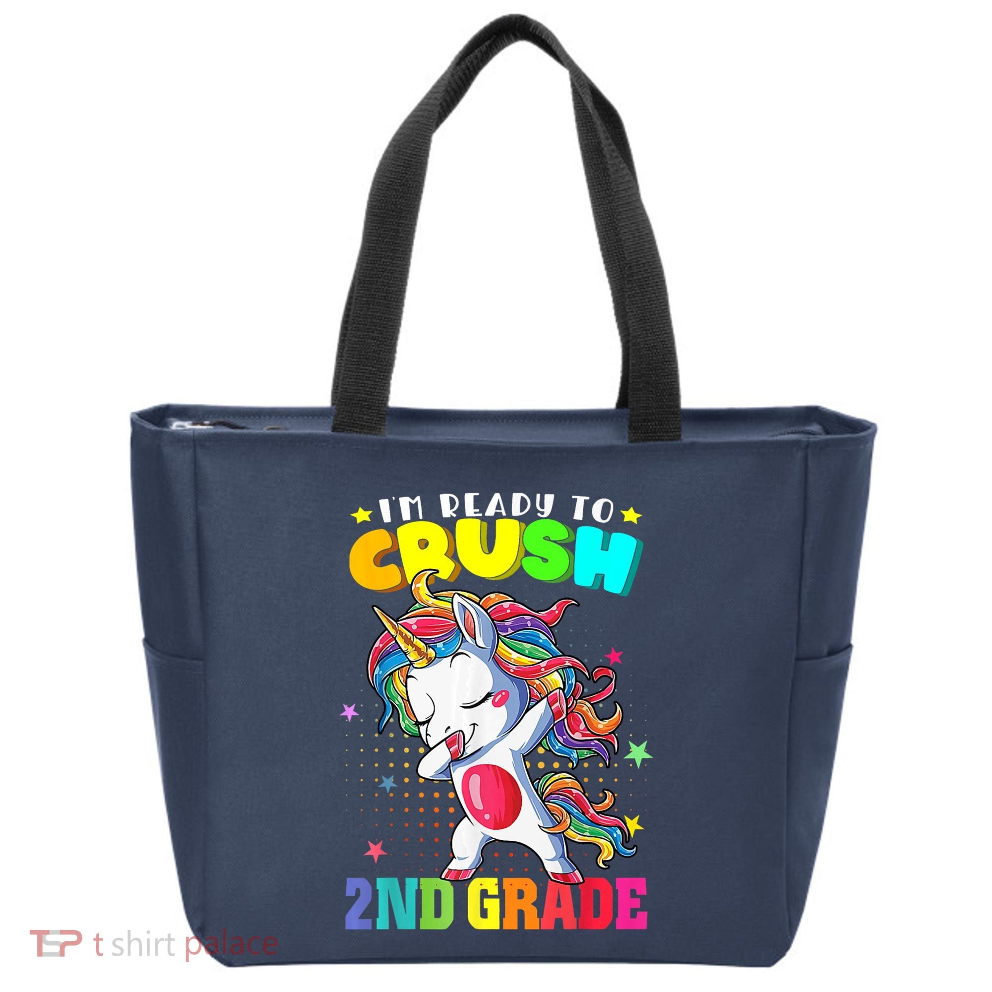 Im Ready To Crush Second Grade Cute Unicorn Back To School Tote Bag