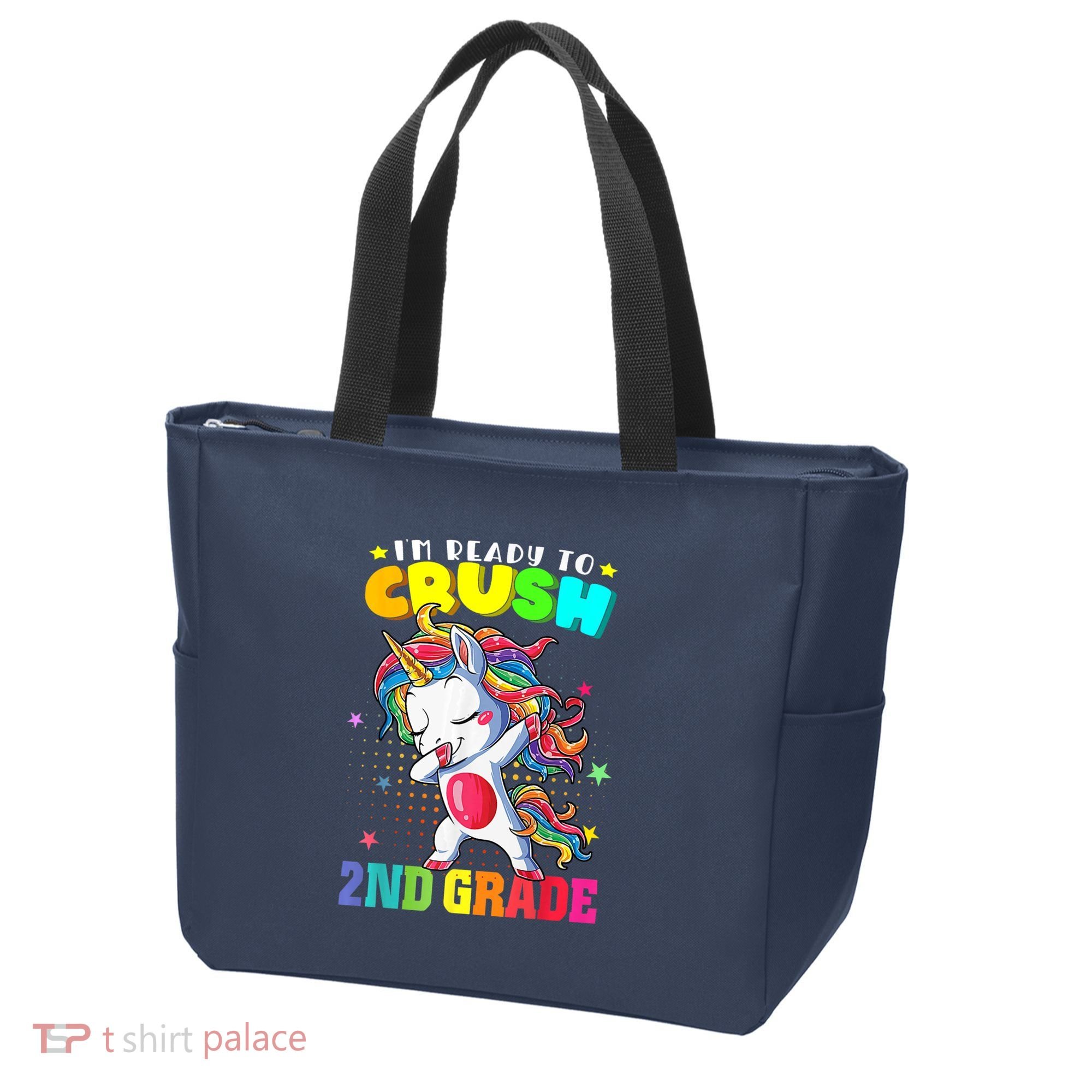Im Ready To Crush Second Grade Cute Unicorn Back To School Tote Bag