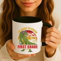 Im Ready To Crush First Grade T Rex Dinosaur 1St Grade Cute Gift Coffee Mug thumb 3