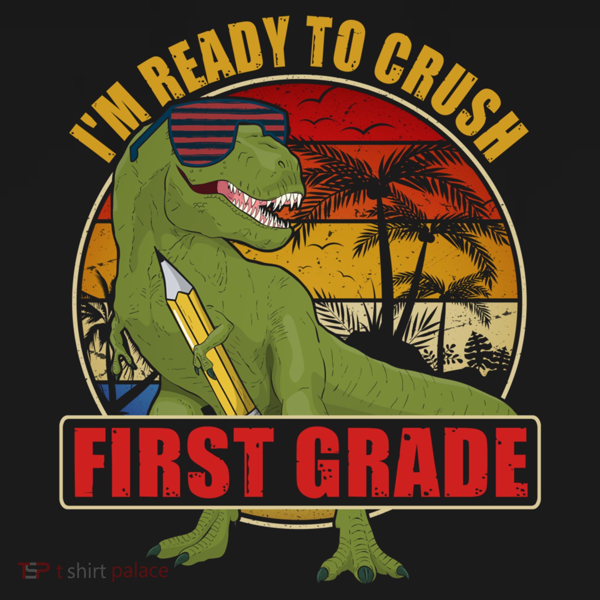 Im Ready To Crush First Grade T Rex Dinosaur 1St Grade Cute Gift Pajama Set