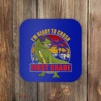 Im Ready To Crush First Grade T Rex Dinosaur 1St Grade Cute Gift Coaster thumb 0
