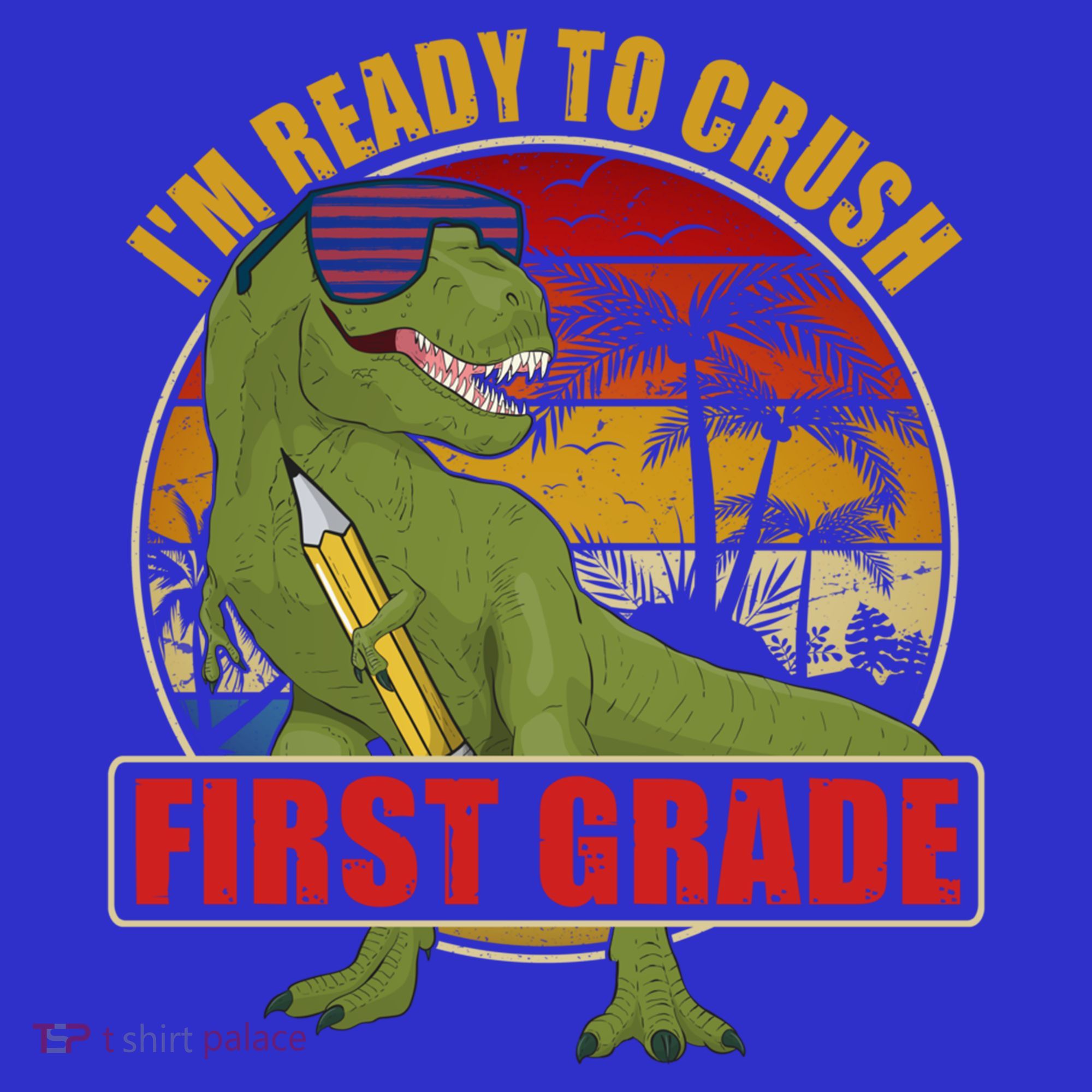 Im Ready To Crush First Grade T Rex Dinosaur 1St Grade Cute Gift Women's Tank Top