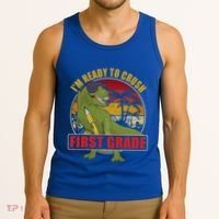 Im Ready To Crush First Grade T Rex Dinosaur 1St Grade Cute Gift Tank Top thumb 3