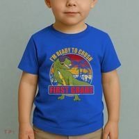 Im Ready To Crush First Grade T Rex Dinosaur 1St Grade Cute Gift Toddler T-Shirt thumb 2
