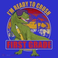 Im Ready To Crush First Grade T Rex Dinosaur 1St Grade Cute Gift Women's T-Shirt thumb 6