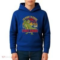 Im Ready To Crush First Grade T Rex Dinosaur 1St Grade Cute Gift Kids Hoodie thumb 4