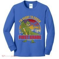 Im Ready To Crush First Grade T Rex Dinosaur 1St Grade Cute Gift Kids Long Sleeve Shirt thumb 0