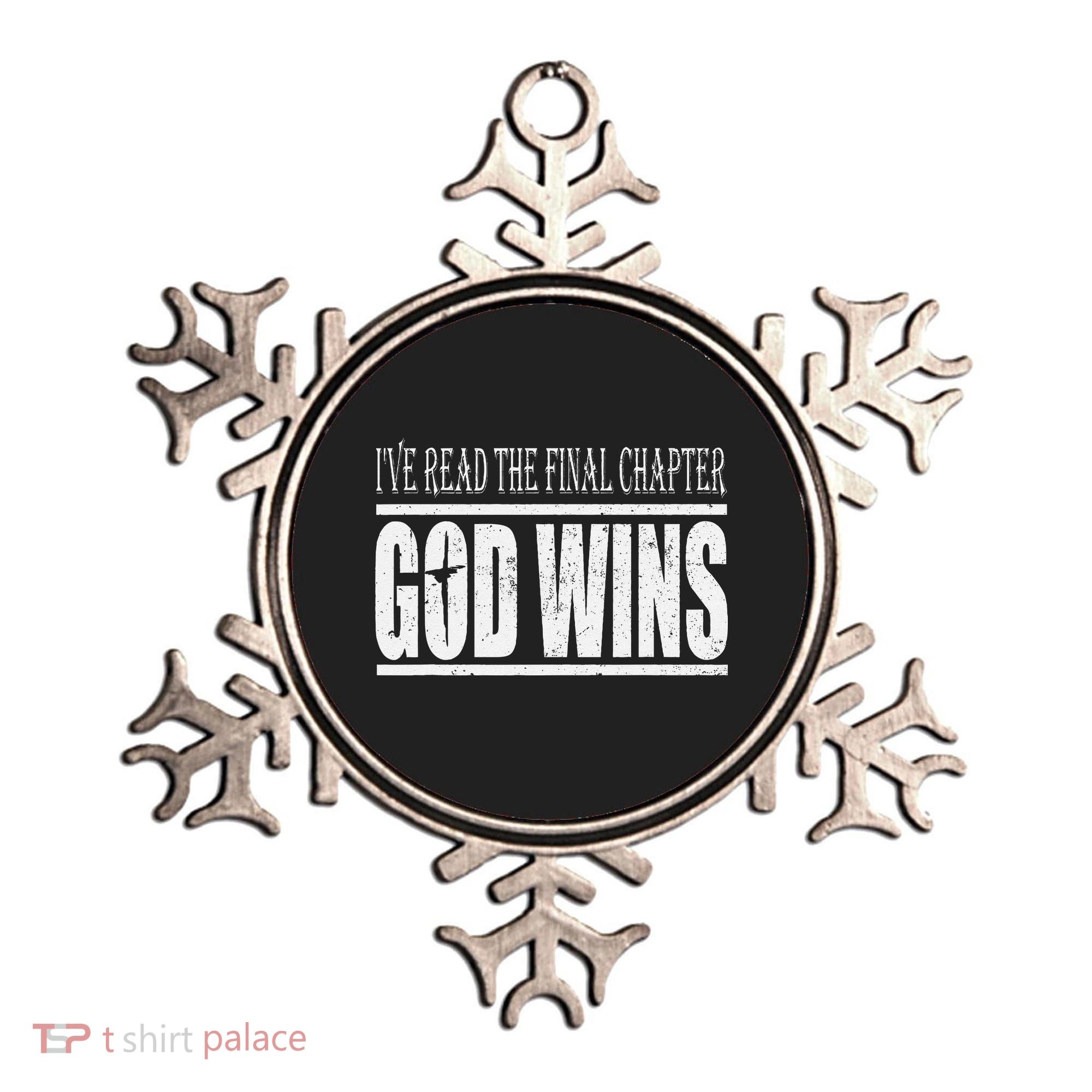 Ive Read The Final Chapter God Wins Christian Ornament