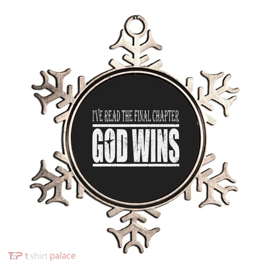 Ive Read The Final Chapter God Wins Christian Ornament