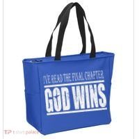 Ive Read The Final Chapter God Wins Christian Tote Bag thumb 2