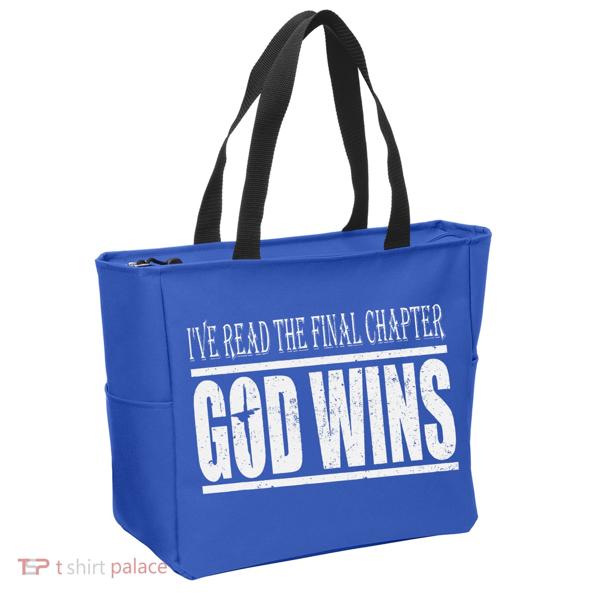 Ive Read The Final Chapter God Wins Christian Tote Bag