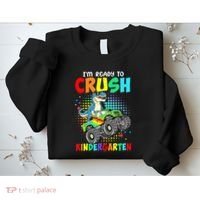 I'm Ready To Crush Kindergarten Dinosaur Back To School Sweatshirt thumb 2
