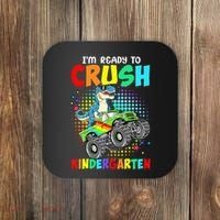 I'm Ready To Crush Kindergarten Dinosaur Back To School Coaster thumb 0