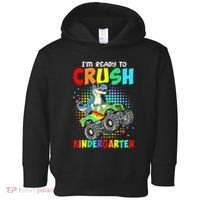 I'm Ready To Crush Kindergarten Dinosaur Back To School Toddler Hoodie thumb 0