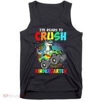 I'm Ready To Crush Kindergarten Dinosaur Back To School Tank Top thumb 0