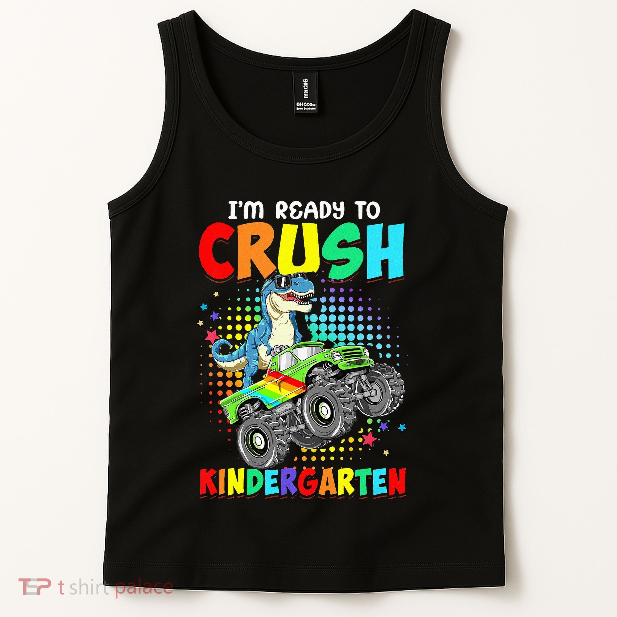 I'm Ready To Crush Kindergarten Dinosaur Back To School Tank Top