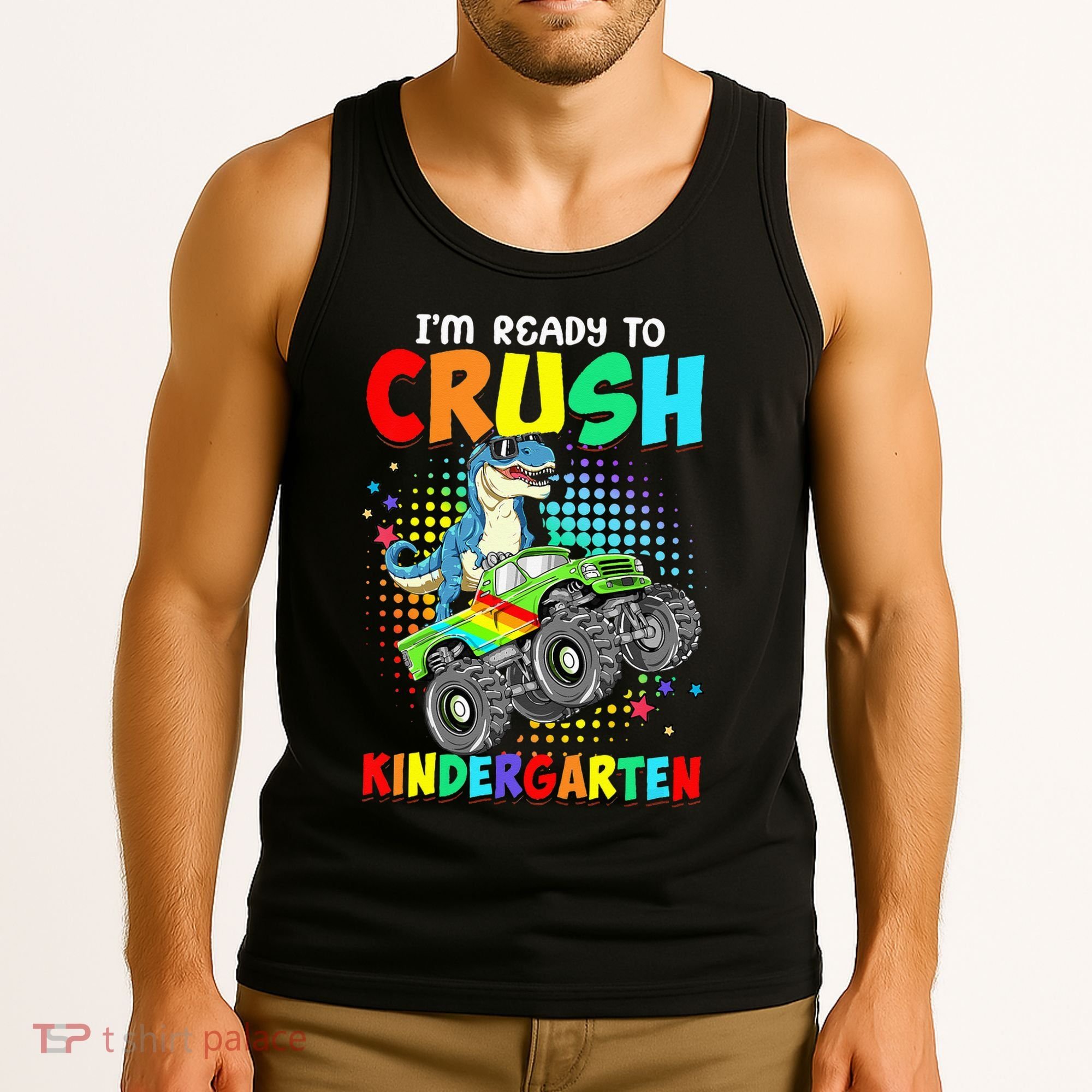 I'm Ready To Crush Kindergarten Dinosaur Back To School Tank Top