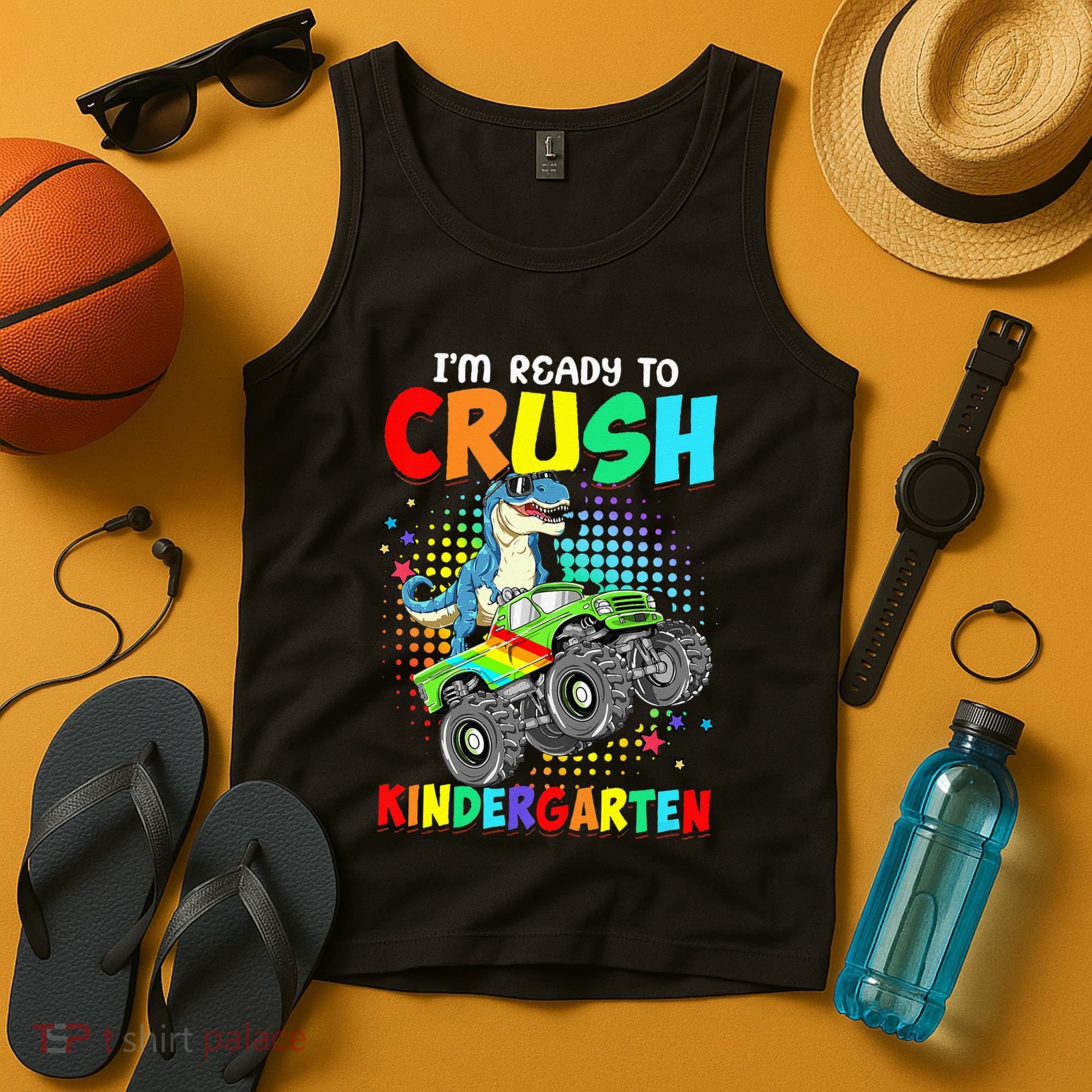 I'm Ready To Crush Kindergarten Dinosaur Back To School Tank Top