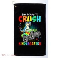 I'm Ready To Crush Kindergarten Dinosaur Back To School Golf Towel thumb 0