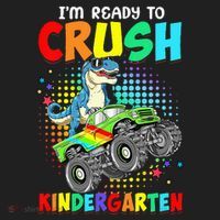 I'm Ready To Crush Kindergarten Dinosaur Back To School Golf Towel thumb 3