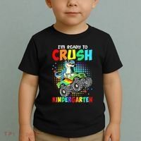 I'm Ready To Crush Kindergarten Dinosaur Back To School Toddler T-Shirt thumb 2